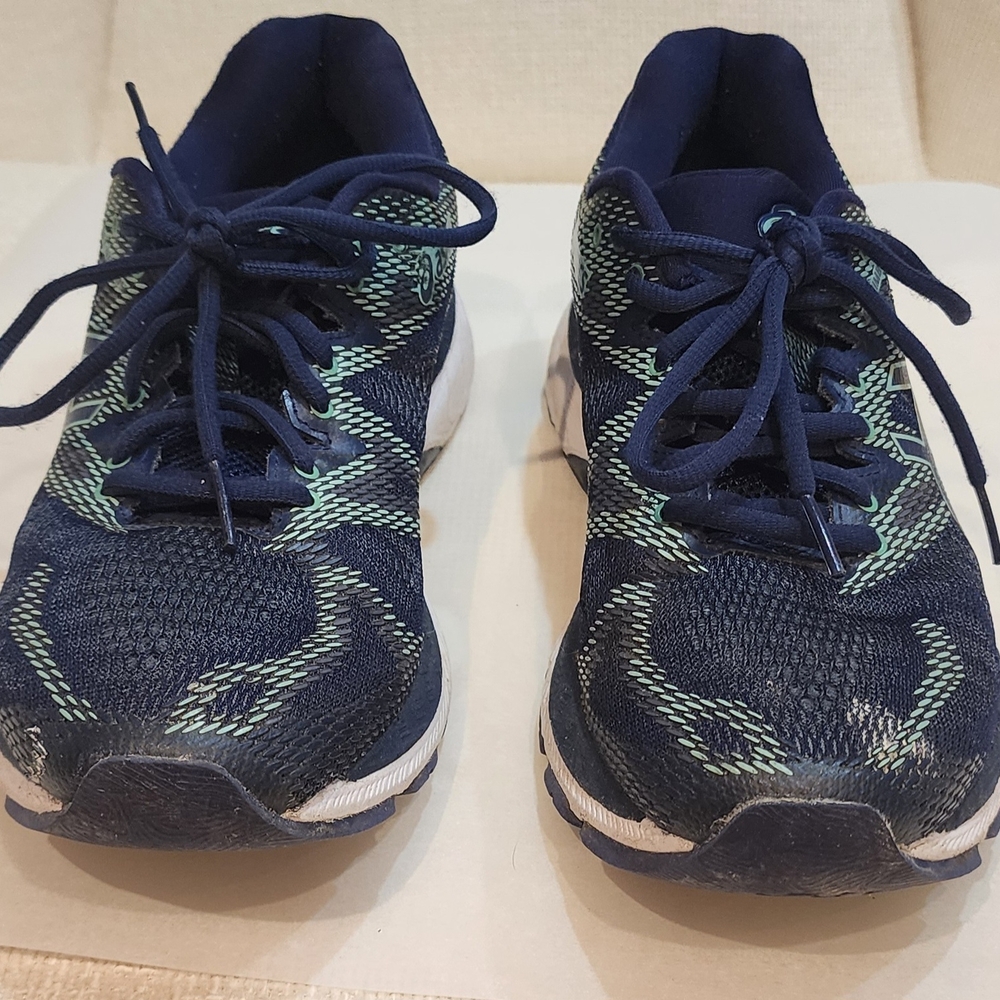 Asics Navy and Mint Athletic Shoes Running/Walking